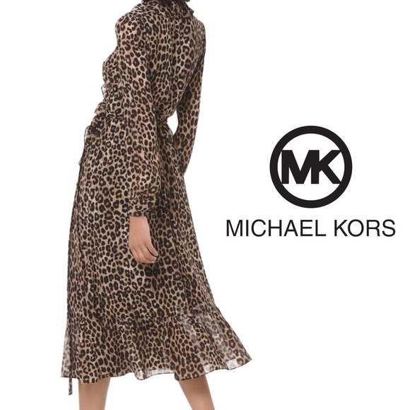 Michael Kors cheetah ruffled wrap dress - Picture 2 of 4